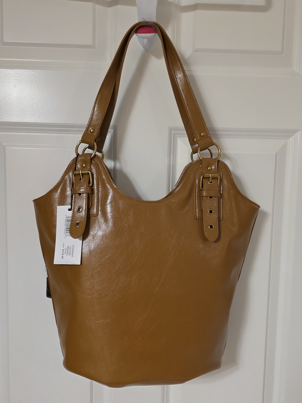 Steve Madden NWT Ochre Bnarel Tan Shoulder Tote Bag MSRP$118 - Picture 3 of 8